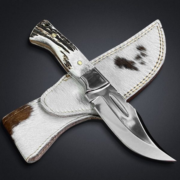 D2 steel Custom Handmade hunting bowie knife 8.5 inches