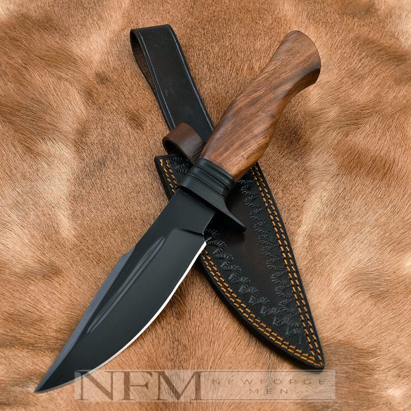 9.5" inches fixed blade Black Powder Coated knife